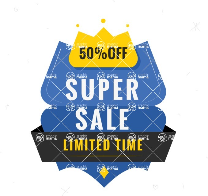 Sale Banner Templates Collection - Limited Sale Offer Badge Vector